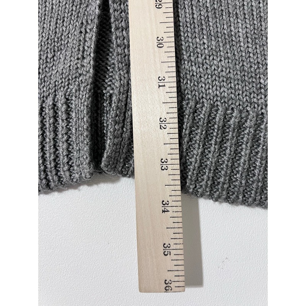 Coldwater Creek Women Sweater Large Gray Full Zip Wool Blend Lagenlook - Picture 5 of 9
